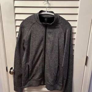 men’s dark heathered grey LULULEMON engineered warmth zip-up jacket [L]